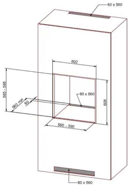 BERTAZZONI FMOD6093ESB1 - INSTALLATION SUR COLONNE - 1
