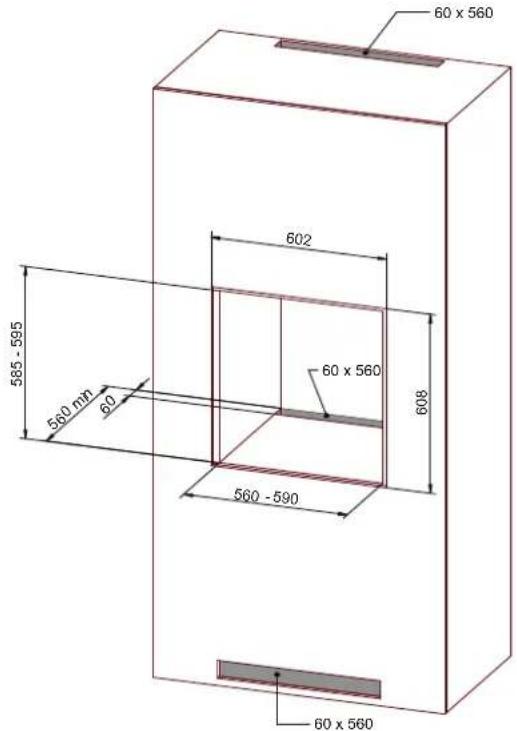 BERTAZZONI FMOD6093ESB1 - INSTALLING THE OVEN IN A TALL APPLIANCE HOUSING - 1
