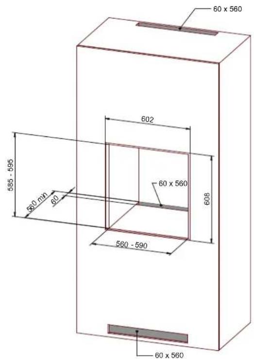 BERTAZZONI FMOD6115PLB2 - INSTALLING THE OVEN IN A TALL APPLIANCE HOUSING - 1