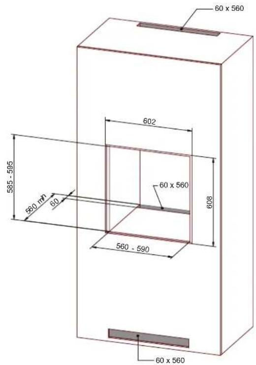 BERTAZZONI FMOD6117VTB1 - INSTALLING THE OVEN IN A TALL APPLIANCE HOUSING - 1