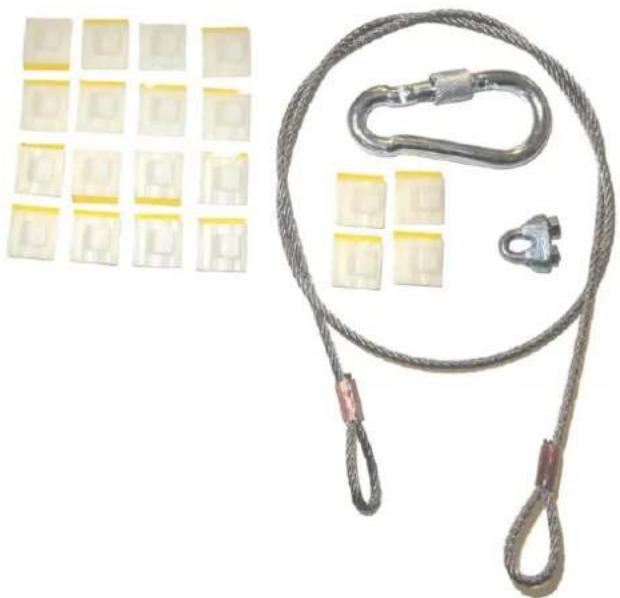 Barco Bragi - Contenu du kit de câble de sécurité de l'objectif (R9801196) - 1