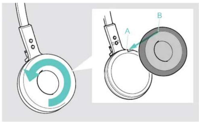SENNHEISER IMPACT D 30 Phone - Remplacer les coussinets d'oreille - 2