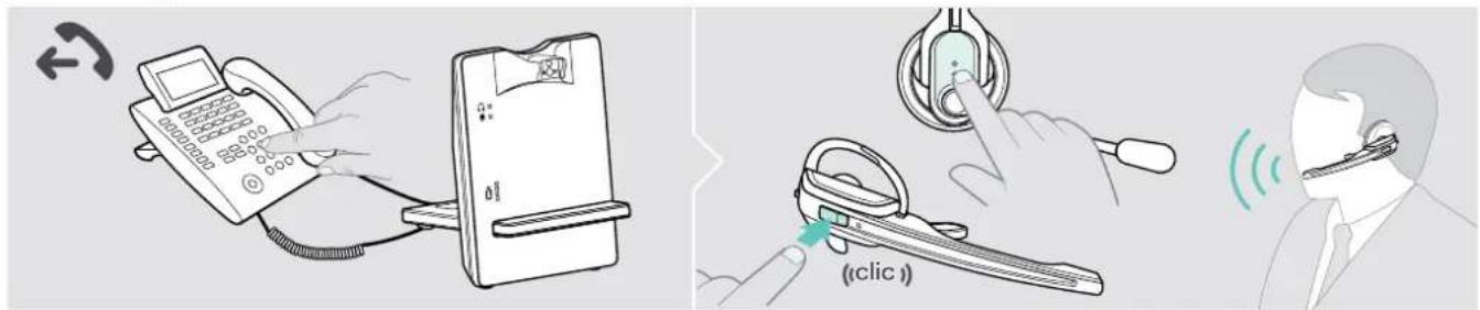 SENNHEISER IMPACT D 30 Phone - Gestion des appels via une fonctionnalité de contrôle des appels (EHS, HSL 10 II) - 2