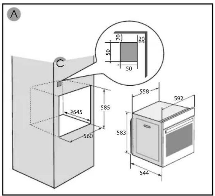 BRANDT BFP2521B - KEUZE VAN DE PLAATSING EN INBOUW - 1