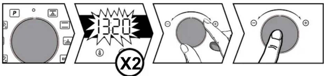 BRANDT BFP2521B - - Ændring af klokken - 1