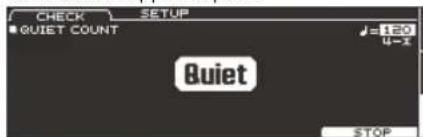 ROLAND TD-50KVX - Dans l'écran CLICK (p. 14), appuyez sur le bouton [F4] (QUIET CNT) pour démarrer l'entrainment. - 2