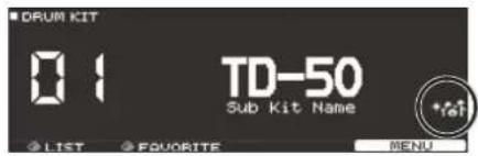 ROLAND TD-50KVX - Appuyez sur le bouton [KIT] pour revenir à l'écran DRUM KIT. - 1