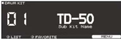 ROLAND TD-50KVX - Selection d'un kit de percussion - 1