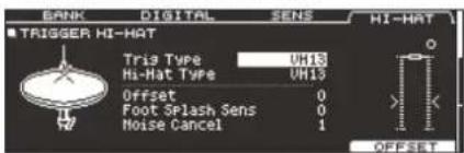 ROLAND TD-50KVX - Réglages du VH-13 - 1