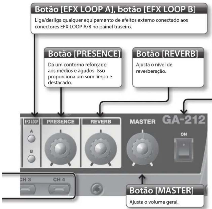 ROLAND GA-212 - Indicadores LED do botão - 3