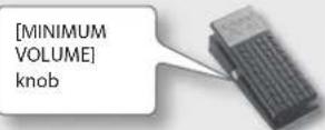 ROLAND GA-212 - Setting MINIMUM VOLUME of an expression pedal - 1