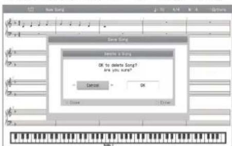 ROLAND HPi-50e - 取消樂曲儲存操作 - 1