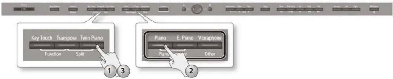 ROLAND HPi-50e - 分割鍵盤讓兩人演奏(Twin Piano) - 1