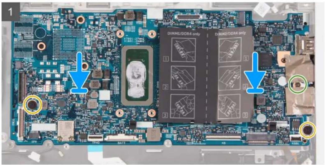 DELL Inspiron 7506 - Figure 2. Connecteurs de la carte système - 6