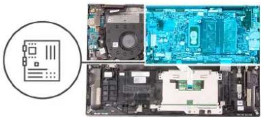 DELL Inspiron 7506 - Figure 2. Connecteurs de la carte système - 10