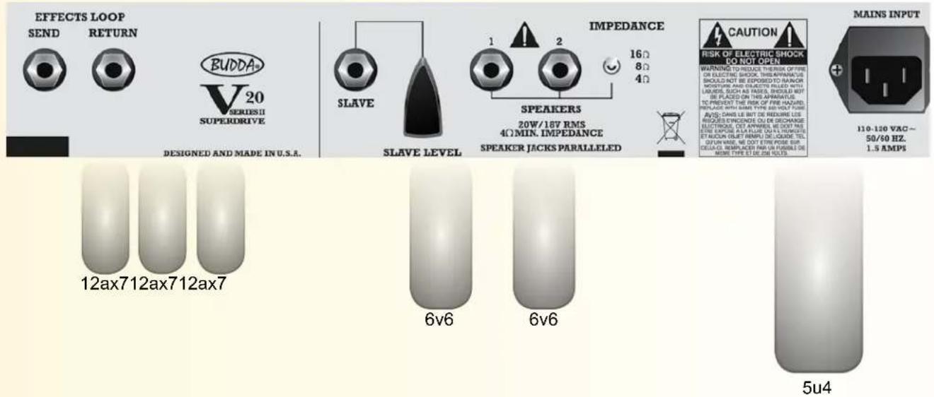 Budda Superdrive V-20 - V Series™ II Superdrive™ Rear Panels and Tube Complement - 1