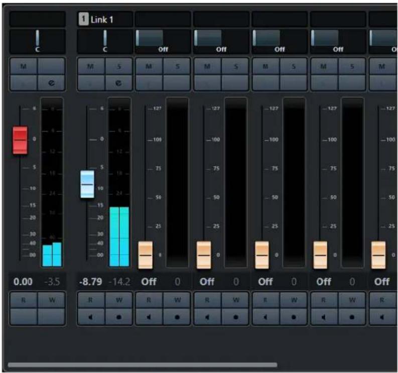 STEINBERG Cubase AI 11 - Section des faders - 1