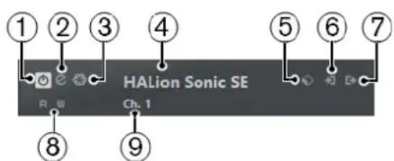 ① ② ③ ④ HALion Sonic SE R Ch. 1 ⑧ ⑨ ⑤ ⑥ ⑦