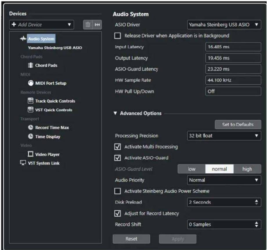 STEINBERG Cubase AI 11 - Boîte de dialogue Configuration du studio - 1