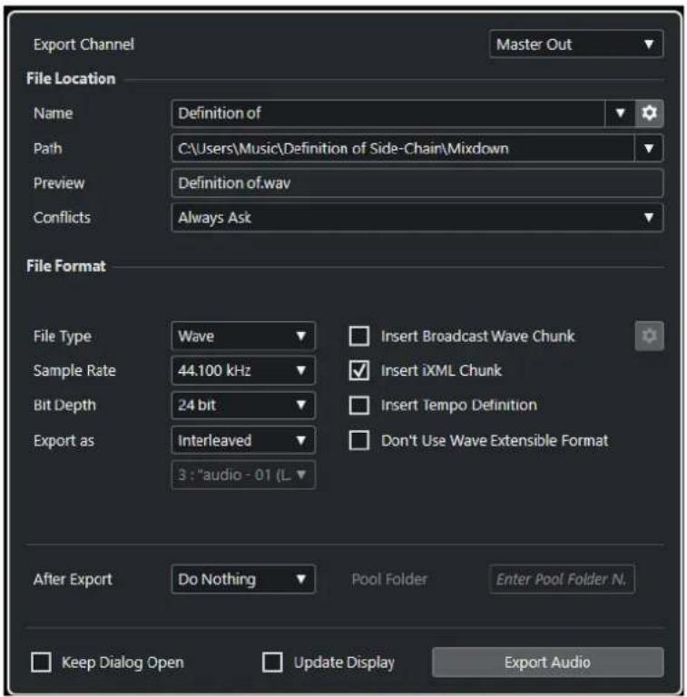 STEINBERG Cubase AI 11 - Exporter un mixage audio - 1