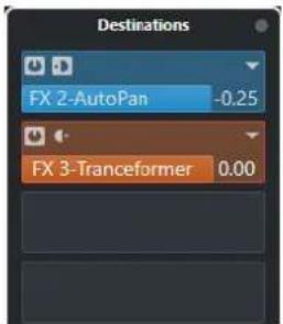 Destinations FX 2-AutoPan -0.25 FX 3-Tranceformer 0.00
