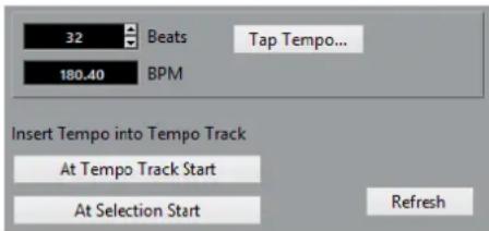 STEINBERG Cubase AI 11 - Calculatrice de tempo - 1