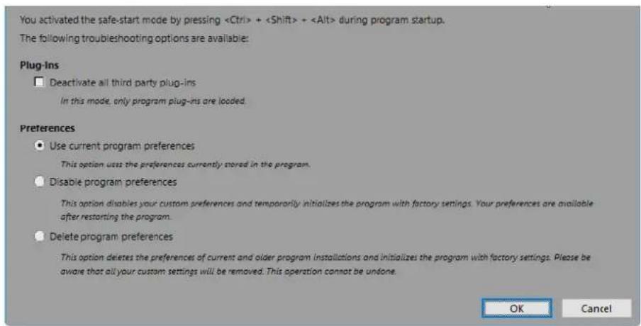 STEINBERG Cubase AI 11 - Boîte de dialogue Mode sans échec - 1