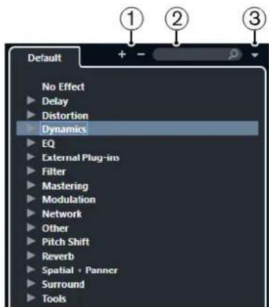 STEINBERG Cubase AI 11 - Sélecteur d'effets VST - 1