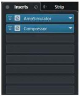 Inserts Strip AmpSimulator Compressor