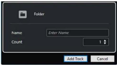 STEINBERG Cubase AI 11 - Boîte de dialogue Ajouter une piste - Répertoire - 2