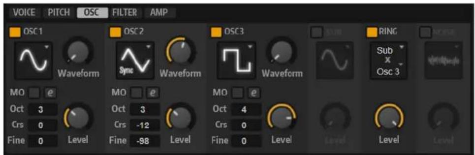 STEINBERG HALion Sonic 7 - Onglet Oscillator - 1