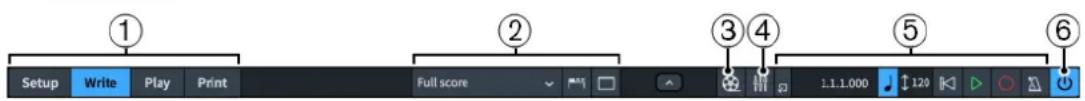 STEINBERG Dorico Elements 3.5 - Barre d'outils - 1