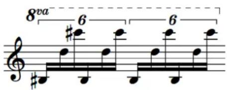STEINBERG Dorico Elements 3.5 - Barres de ligature centrées - 3