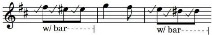 STEINBERG Dorico Elements 3.5 - Indications/lignes de barre de vibrato - 1