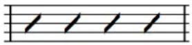 STEINBERG Dorico Elements 3.5 - Slashes dans des contextes à voix multiples - 1