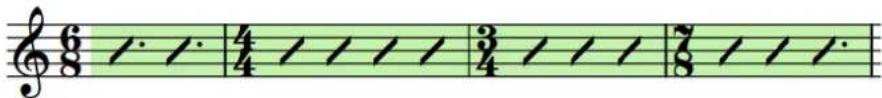 STEINBERG Dorico Elements 3.5 - Régions de slashes - 1