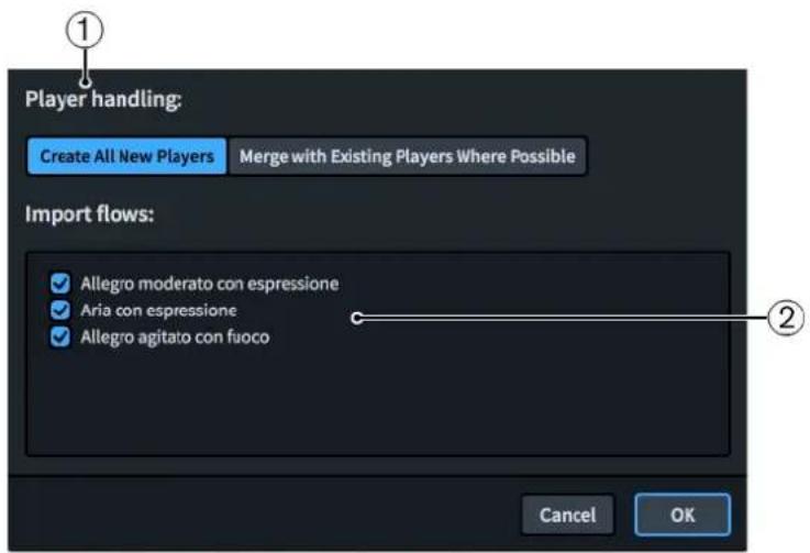STEINBERG Dorico Elements 3.5 - Boîte de dialogue Options d'importation des blocs - 1