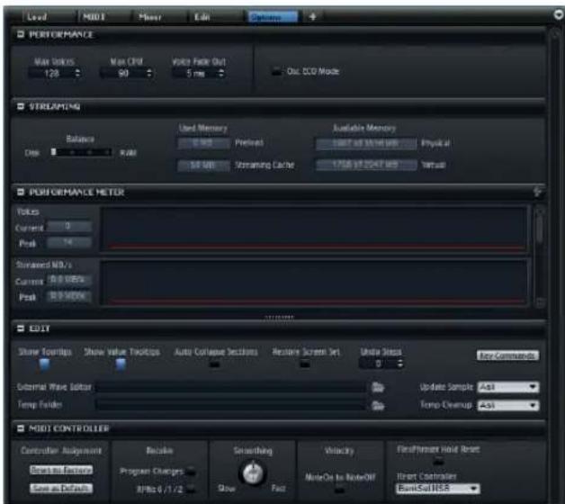STEINBERG HALion 4 - The Options Editor - 1