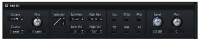 STEINBERG HALion 4 - 「MAIN」セクション - 1
