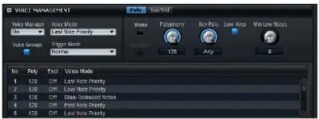 STEINBERG HALion 4 - Der Bereich »Voice Management« - 1