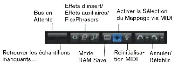 STEINBERG HALion 4 - La barre d'outils - 1