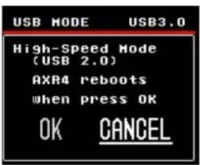 STEINBERG AXR4U - Utilisation de l'écran USB MODE - 2