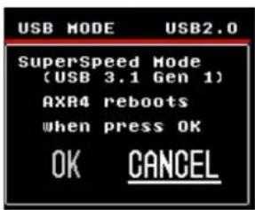 STEINBERG AXR4U - Utilisation de l'écran USB MODE - 1