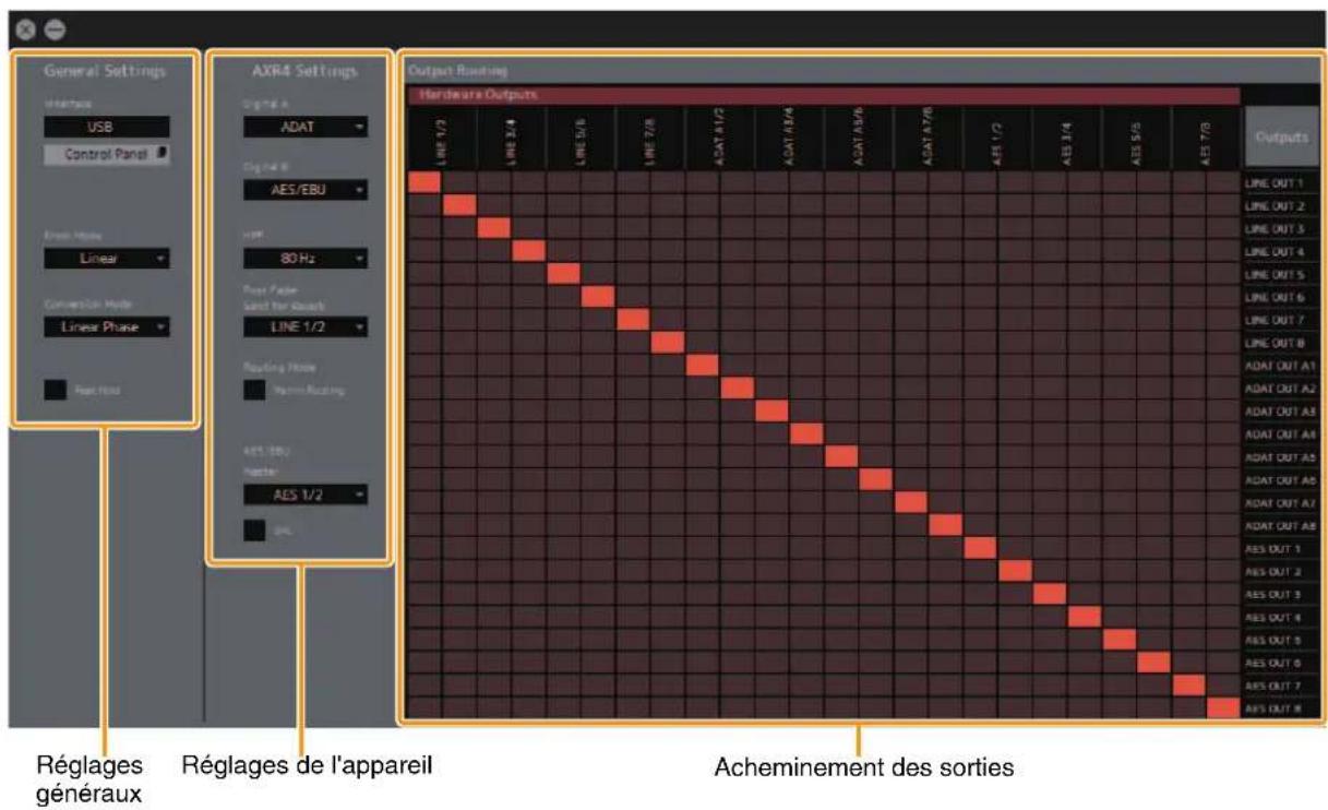STEINBERG AXR4U - Fenêtre Settings - 1
