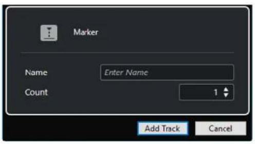 STEINBERG Cubase Pro 13 - Boîte de dialogue Ajouter une piste - Marqueur - 2