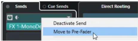 STEINBERG Cubase Pro 13 - Sends en Pre/Post Fader - 1
