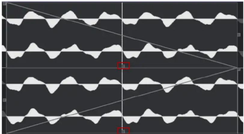 STEINBERG Cubase Pro 13 - Déplacer la zone de fondu enchaîné à l'aide des boutons Décaler - 1