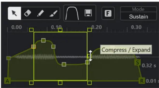 STEINBERG Cubase Pro 13 - Éditer plusieurs nœuds sélectionnés avec l'outil Edit - 1