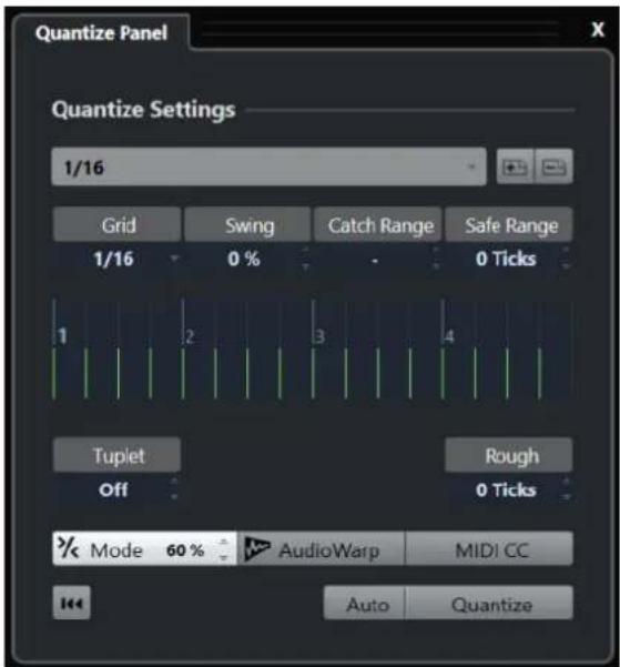 STEINBERG Cubase Pro 13 - Panneau de quantification - 1