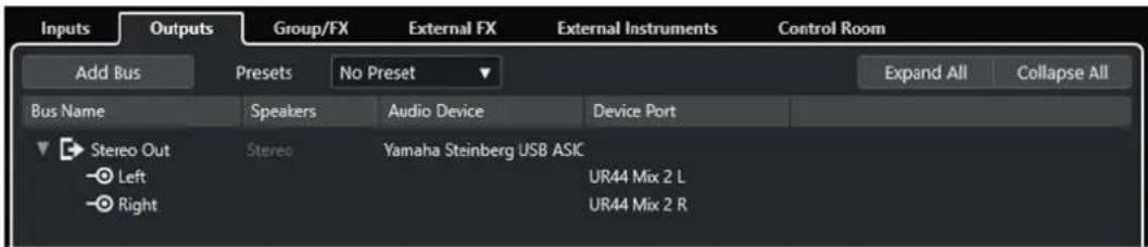 STEINBERG Cubase Pro 13 - Onglets entrée/sortie - 2
